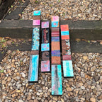 Wall totem Art, Totem Art, Reclaimed Wood Wall modern totem Rustic Mix Media, Sculpture Geometric Abstract County Cabin Farmhouse Beach Art