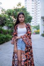 Boho Kimono Long Dress, Hippie Dress, Long Bell Sleeves Dress, Bohemian Festival Ethnic Dress, Boho Dress, Beach Gypsy Adjustable Dress