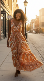 Ethnic, Gypsy, Hippie, Festival, Ruffle dress, additional view 7 from Ariel La Boutique