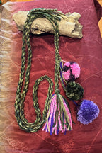 Boho festival Rope Belt Pom Pom Belt, Hippie Wrap Belly Dance Belt, Belly Chain Belts, Tassel Belts, Tribel Ethnic Rope Adjustable Belt