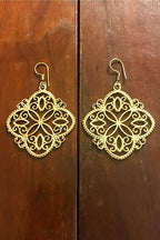 Brass Earrings/ Bucklace d'oreille Laiton Lotus/ Boho Earrings/ Tribal Jewelry/ Gypsy Hoop Earrings/ Ethnic Earrings/ Laboho/ Belly Dance