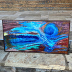 Wall Modern Large Reclaimed Wood Art, Abstract Mix Media Decor Original Oil Painting Wall Art, Farmhouse country CabIn Contemporary Decor