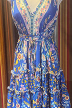Boho Ruffle Dress, Hippie Dress, Open back Dress, Bohemian Festival Ethnic Dress, Boho Dress, Beach Halter Ruffle Dress Gypsy Boho Dress