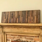 Wall Reclaimed Wood Art Decor, modern large Rustic Mix Media, Sculpture Geometric Abstract County Cabin 3d Mosaic Farmhouse Coastal Wall Art
