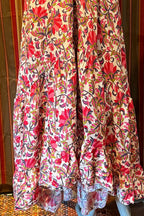 Boho Ruffle Long Dress, Hippie Dress, Open back Dress, Bohemian Festival Ethnic Dress, Boho Chic Dress, Beach Halter Ruffle Gypsy Dress