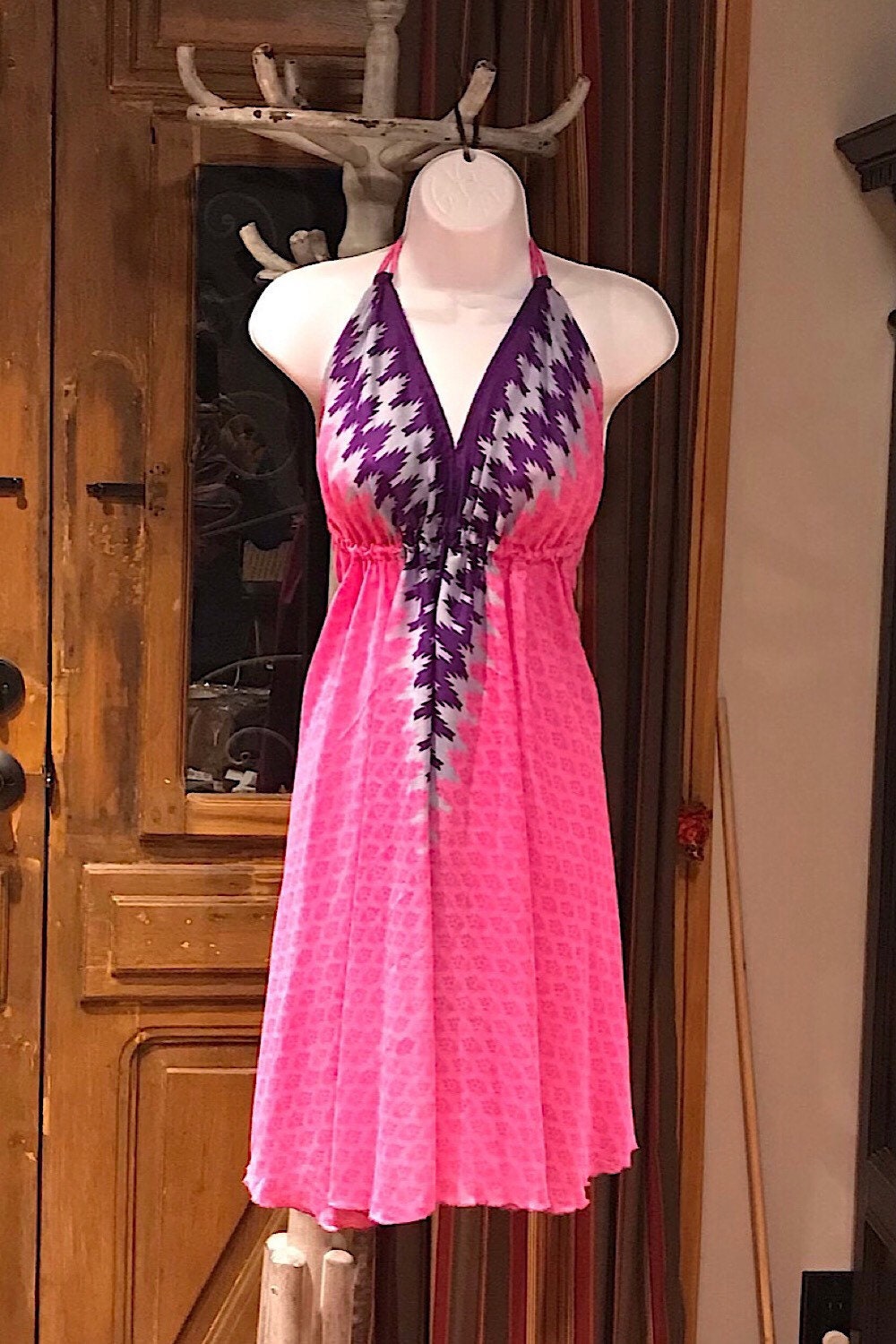 Bohemian Festival Dress, Boho  Dress Ethnic Beach Short Dress, Festival Dress, Hippie Dress, Women Vintage Silk Boho Chic Gypsy Dress
