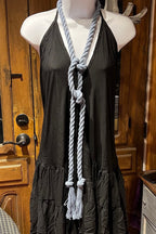 Cotton Rope knotted Belt, Twisted Boho festival Hippie tCotton Wrap Unisex belt tassel ends, Tribel Ethnic Rope Adjustable Belt