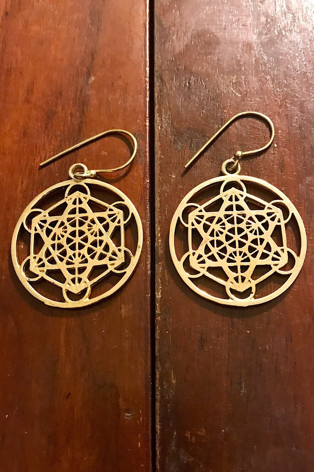 Brass Earrings/  Bucklace d'oreille Laiton Lotus/ Boho Earrings/ Tribal Jewelry/ Gypsy Hoop Earrings/ Ethnic Earrings/ Laboho/ Belly Dance