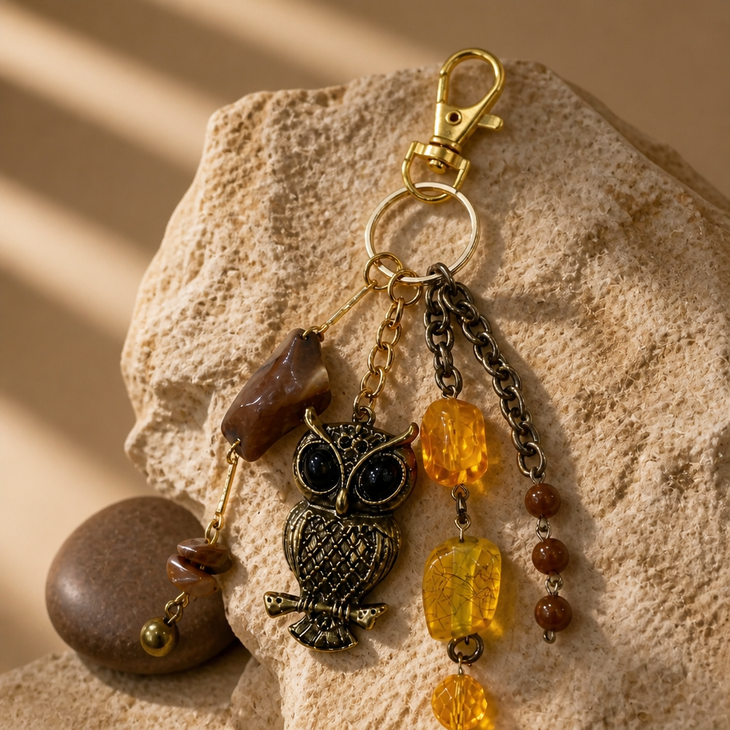 Owl, Chain keychain, additional view 4 from Ariel La Boutique