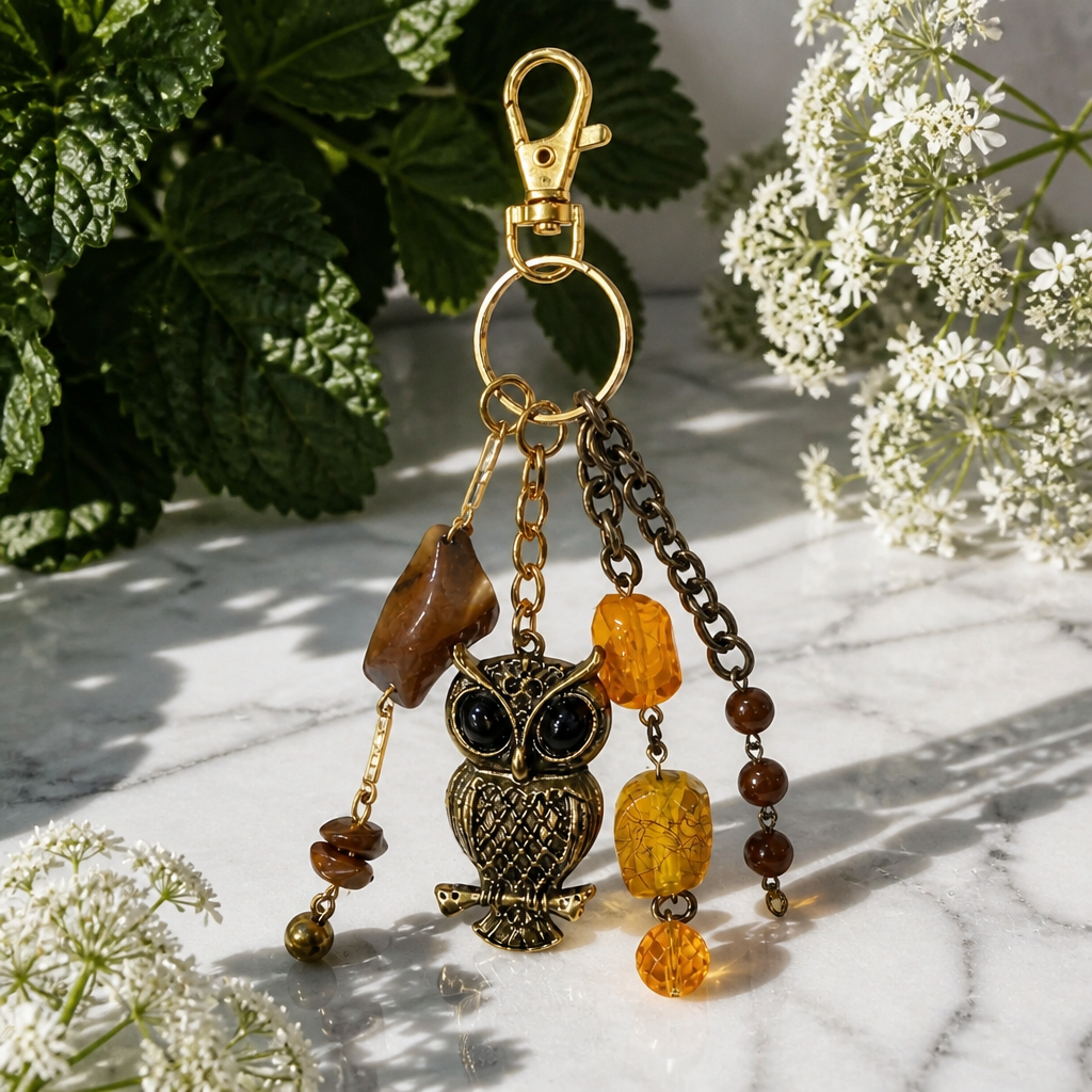 Owl, Chain keychain, additional view 7 from Ariel La Boutique