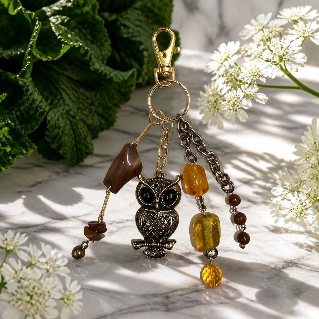 Owl, Chain keychain, additional view 8 from Ariel La Boutique