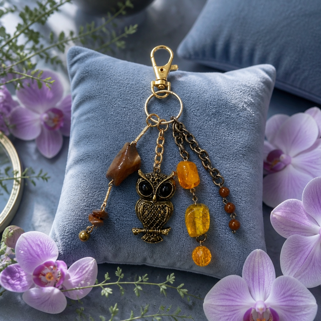 Owl, Chain keychain, additional view 9 from Ariel La Boutique