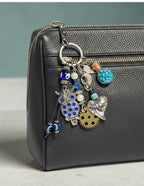 Decorative Owl and Heart Charm Keychain Accessory
