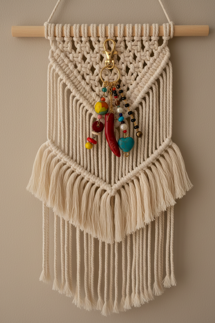 Beaded, Chain keychain, additional view 7 from Ariel La Boutique