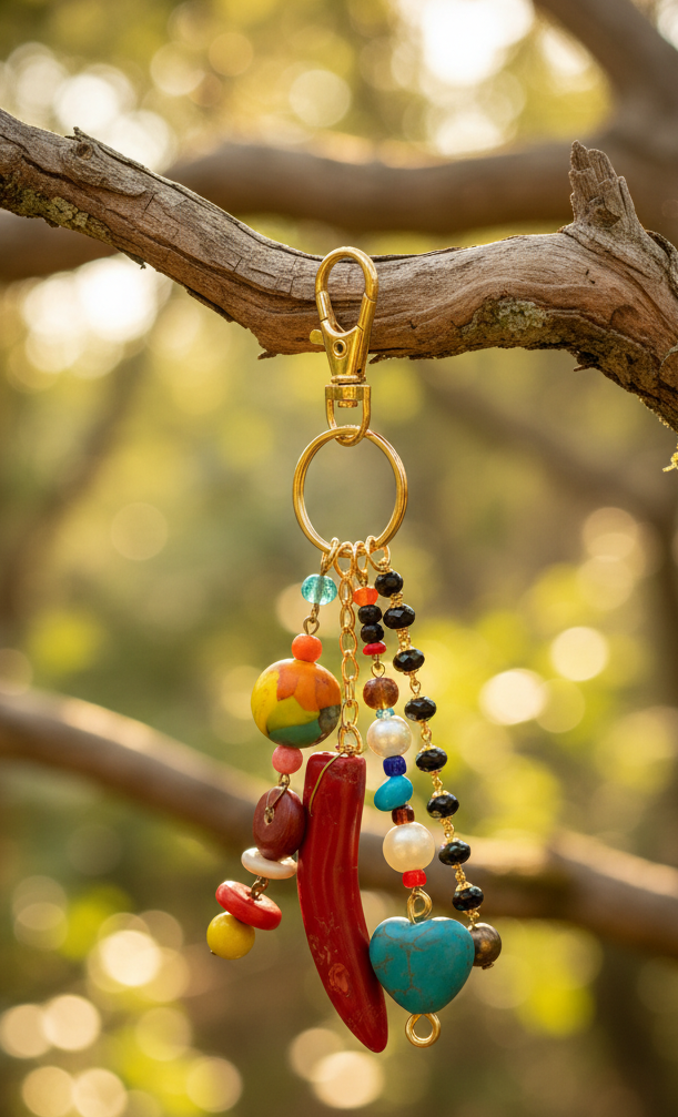 Beaded, Chain keychain, additional view 13 from Ariel La Boutique
