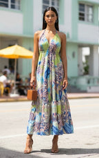 Bohemian Halter Neck Maxi Dress
