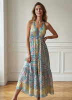 Bohemian Halter Neck Maxi Dress