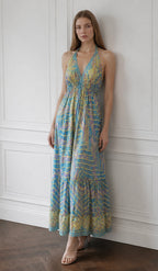 Bohemian Halter Neck Maxi Dress