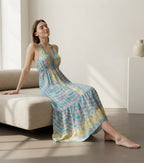 Bohemian Halter Neck Maxi Dress
