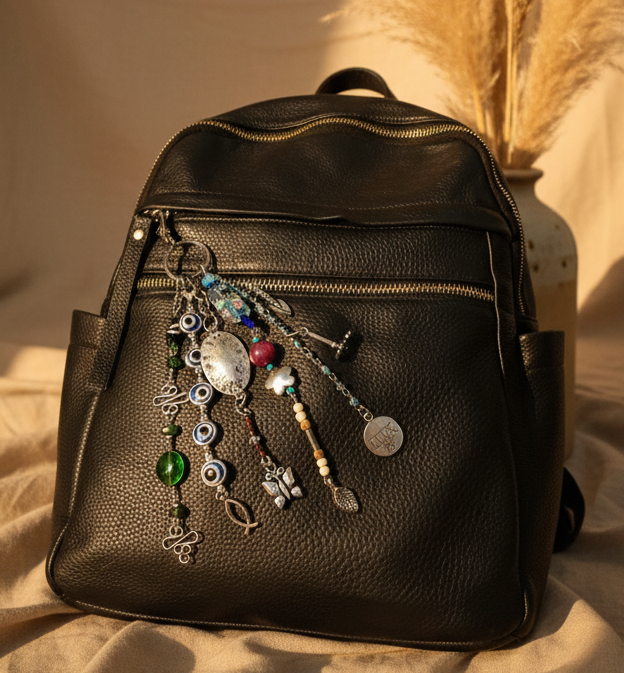 Decorative Beaded Bag Charm Accessory