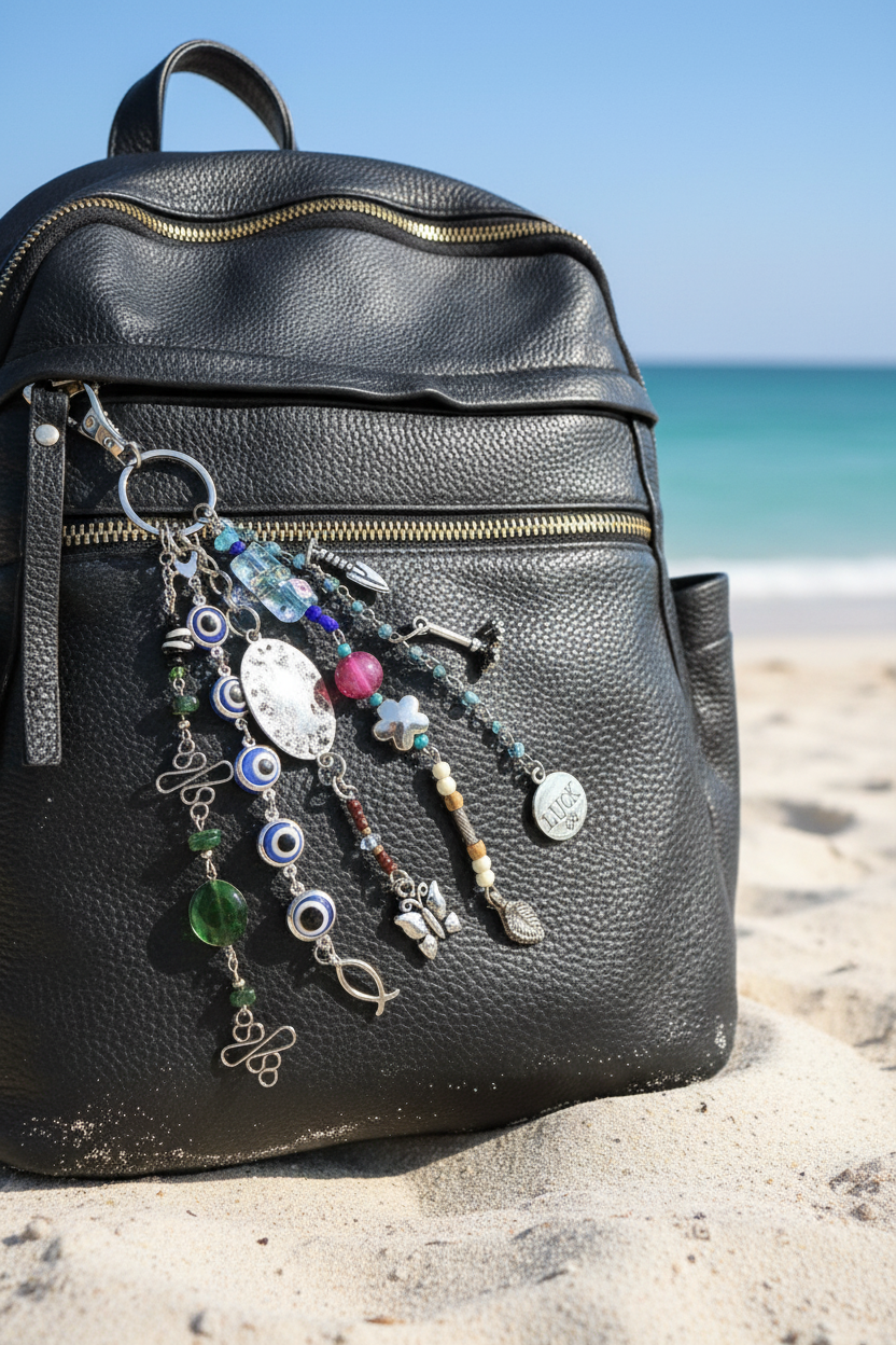 Decorative Beaded Bag Charm Accessory