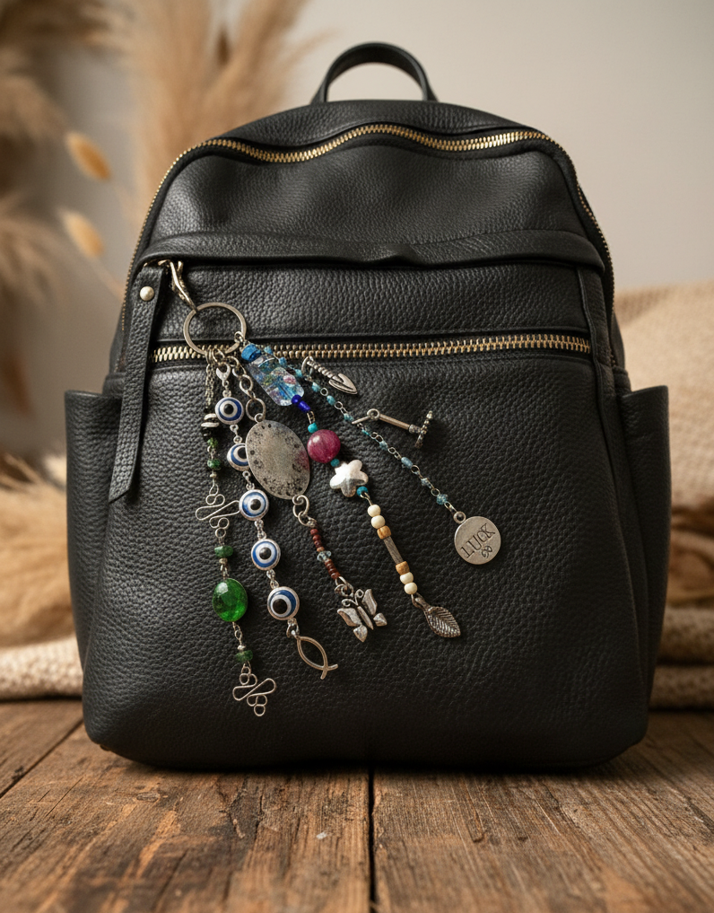 Decorative Beaded Bag Charm Accessory