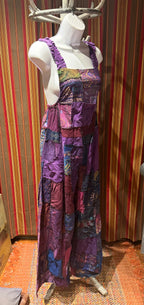 Bohemian Cotton Patchwork Style Overalls Jumpsuits Wide legs One size (Copy)