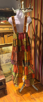 Bohemian Cotton Patchwork Wide Leg Jumpsuit