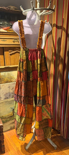 Bohemian Cotton Patchwork Wide Leg Jumpsuit