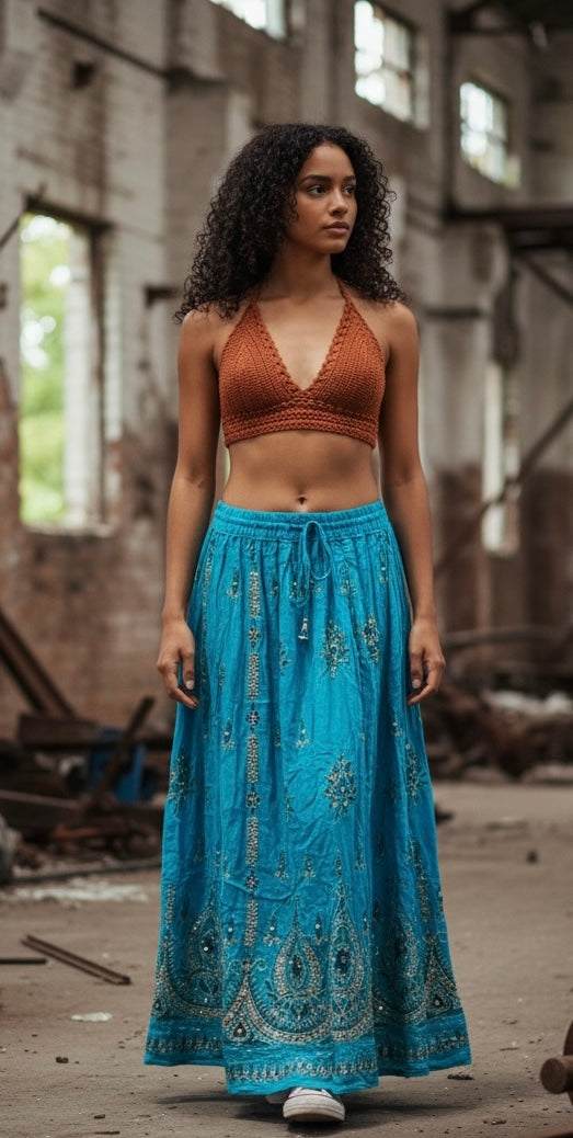 Sequined, Ethnic, Hippie, Festival, Bohemian skirt, additional view 11 from Ariel La Boutique