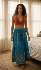 Sequined, Ethnic, Hippie, Festival, Bohemian skirt, additional view 2 from Ariel La Boutique