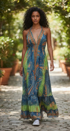 Bohemian Halter Neck Maxi Dress