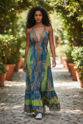 Bohemian Halter Neck Maxi Dress