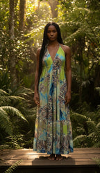 Bohemian Halter Neck Maxi Dress