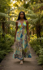 Bohemian Halter Neck Maxi Dress