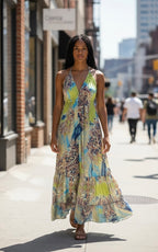 Bohemian Halter Neck Maxi Dress