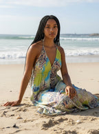 Bohemian Halter Neck Maxi Dress
