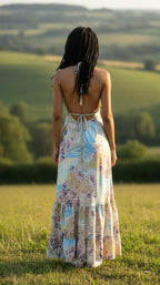 Bohemian Halter Neck Maxi Dress