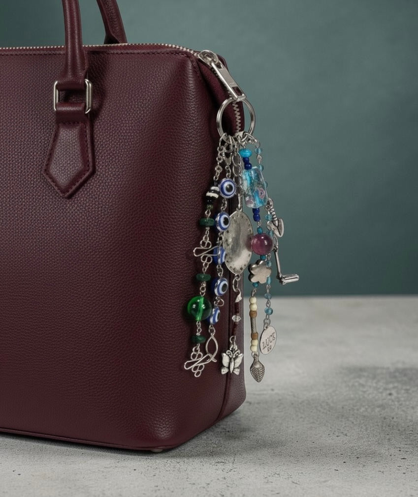 Decorative Beaded Bag Charm Accessory