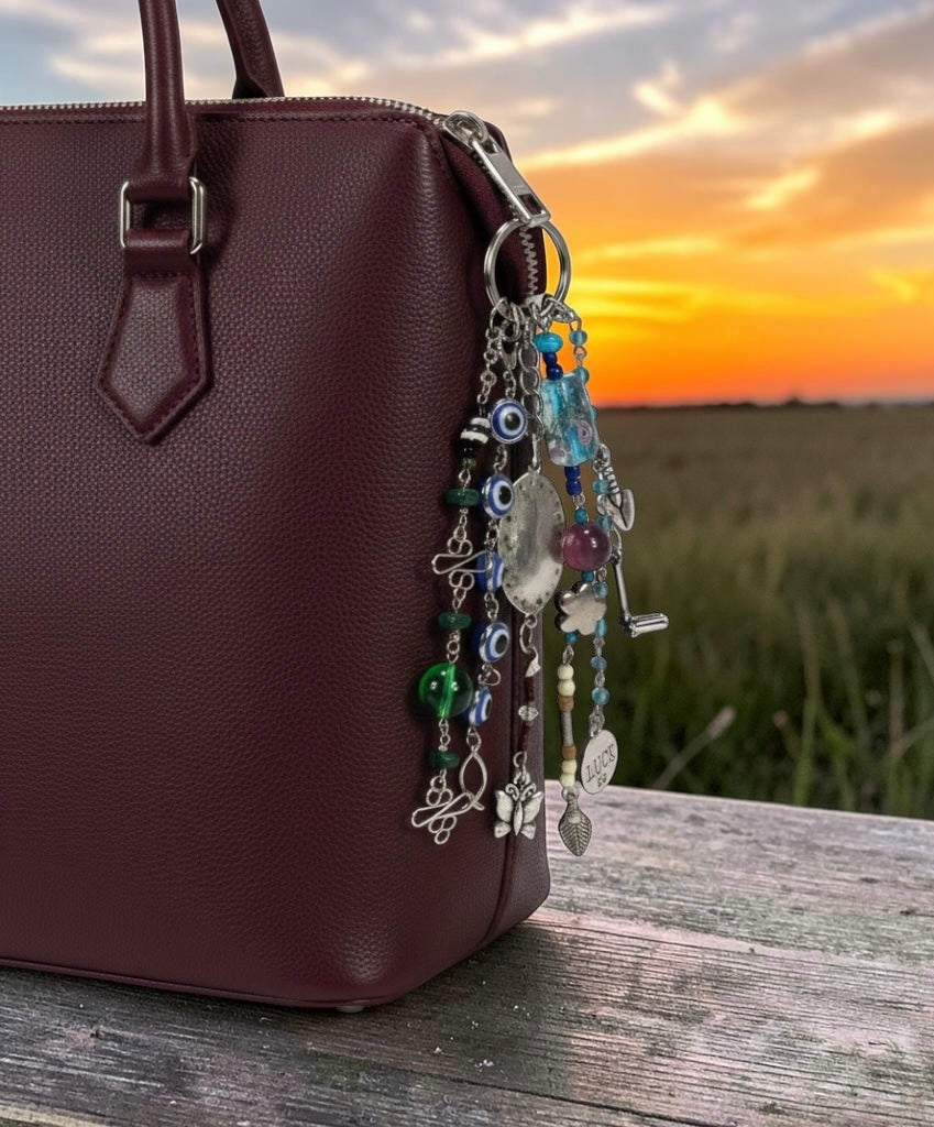 Decorative Beaded Bag Charm Accessory