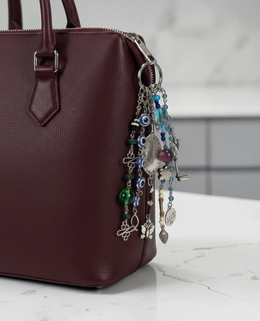 Decorative Beaded Bag Charm Accessory