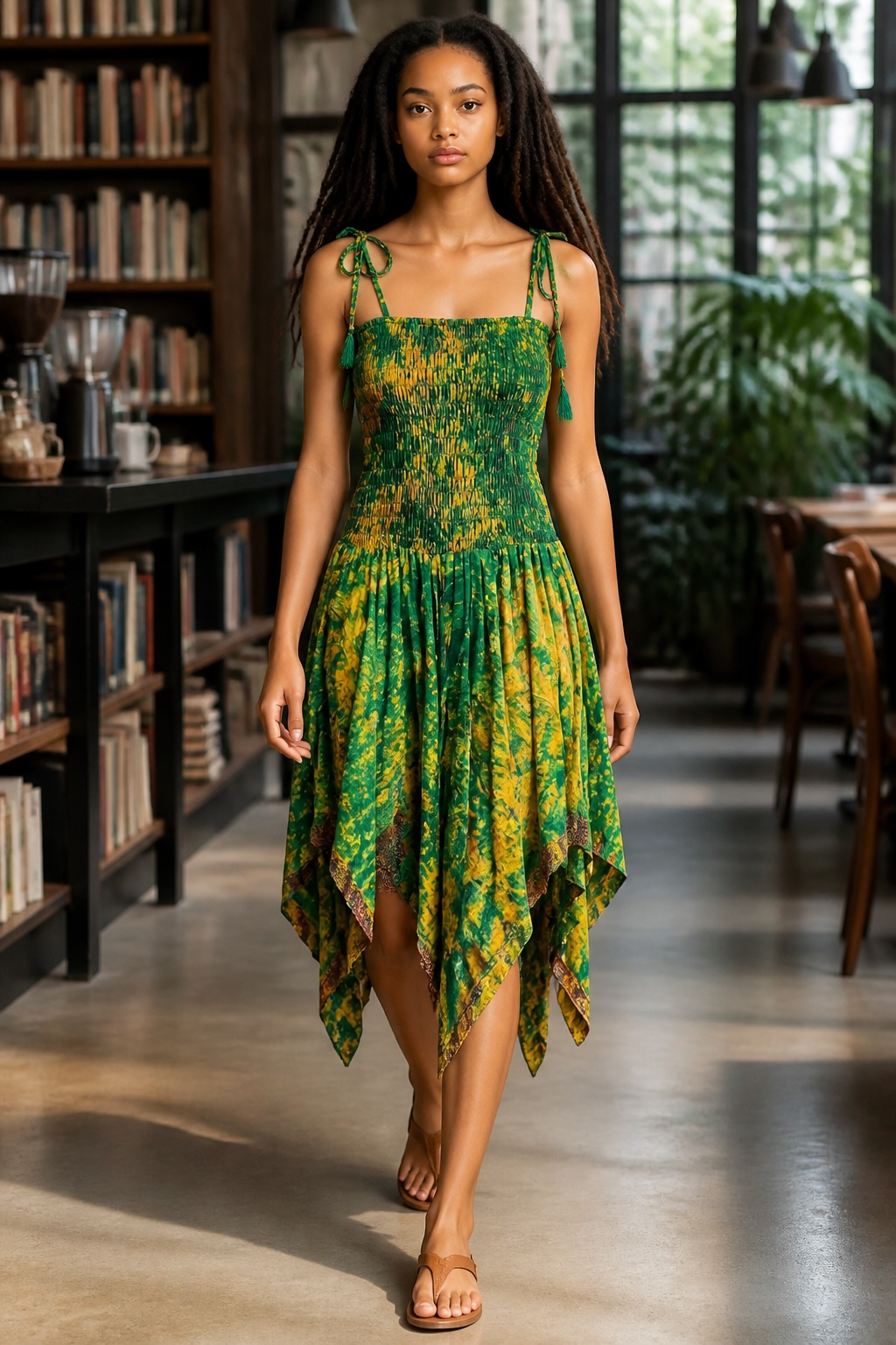 Bohemian Dress,  Tie Dye Vintage Sari Silk Bohemian Boho Chic Festival Ethnic Hippie Summer dress, Gypsy Dress, Fairy Beach Boho Dress,