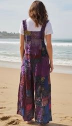 Bohemian Cotton Patchwork Style Overalls Jumpsuits Wide legs One size (Copy)