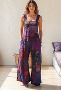 Bohemian Cotton Patchwork Style Overalls Jumpsuits Wide legs One size (Copy)