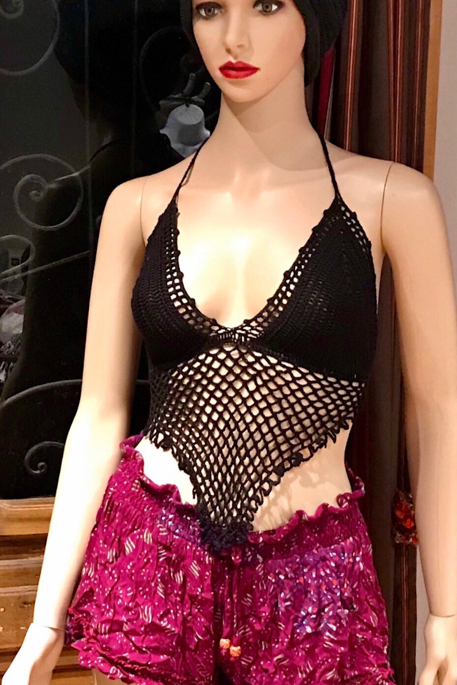 Crochet Bralette Top, Crochet Halter Top, Festival Crop Top, Festival Hippie Bralette, Boho Crop Top, Summer Beach Crochet Top, Festival Top