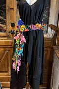 Boho festival Fringe Belt Scarf, bohemian silk Recycled vintage silk sari Fabric ribbons, Hippie Hand Knitted Belt, Boho Hippie Clothing