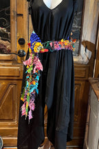 Boho festival Fringe Belt Scarf, bohemian silk Recycled vintage silk sari Fabric ribbons, Hippie Hand Knitted Belt, Boho Hippie Clothing