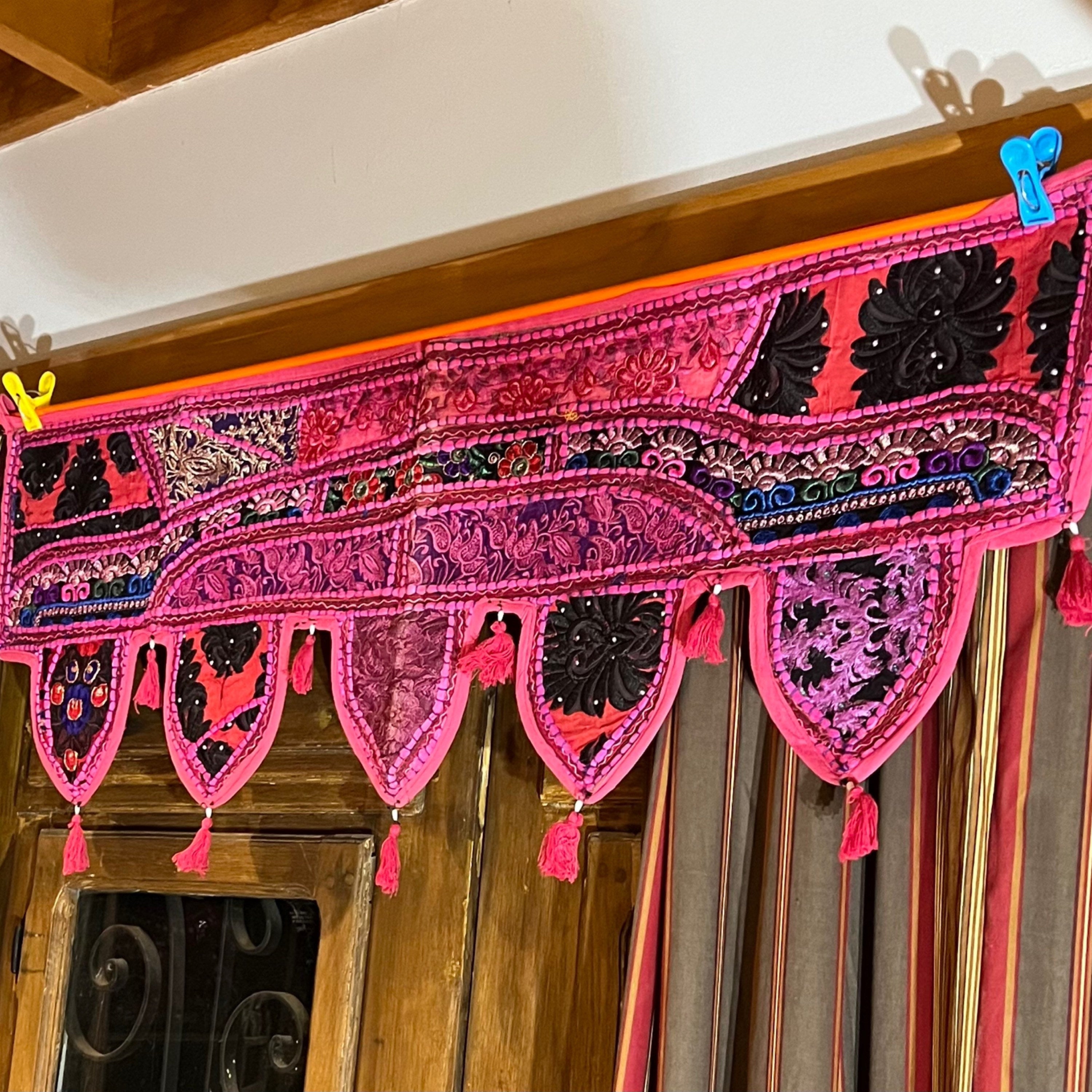 Door Toran Festival Bohemian Colorful Wall Hanging, Cotton Boho Toran Tapestry, Window Hanging, Door Hanging