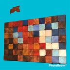 Wall Modern Large Reclaimed Wood Art Decor, Rustic Mix Media, Sculpture Geometric Abstract County Cabin 3d Mosaic Farmhouse Coastal Wall Art