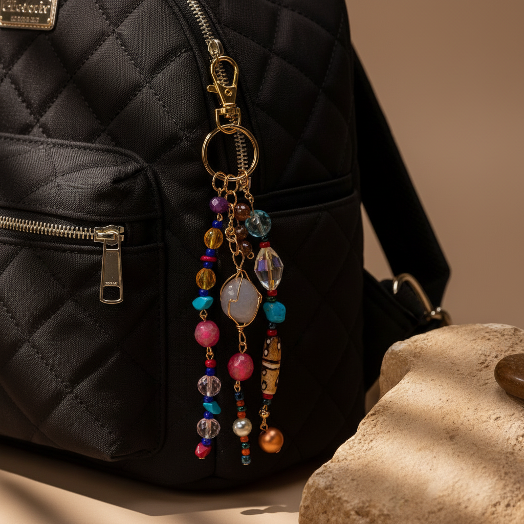 Beaded, Chain keychain from Ariel La Boutique